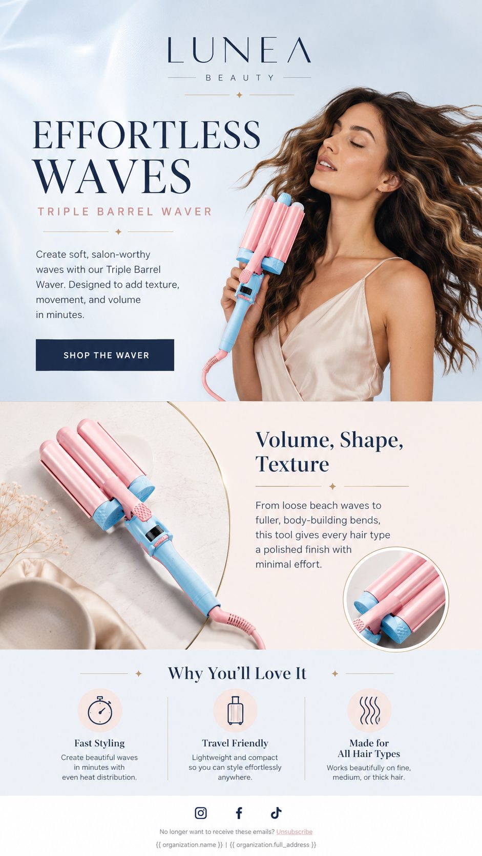 Lunea Beauty email design