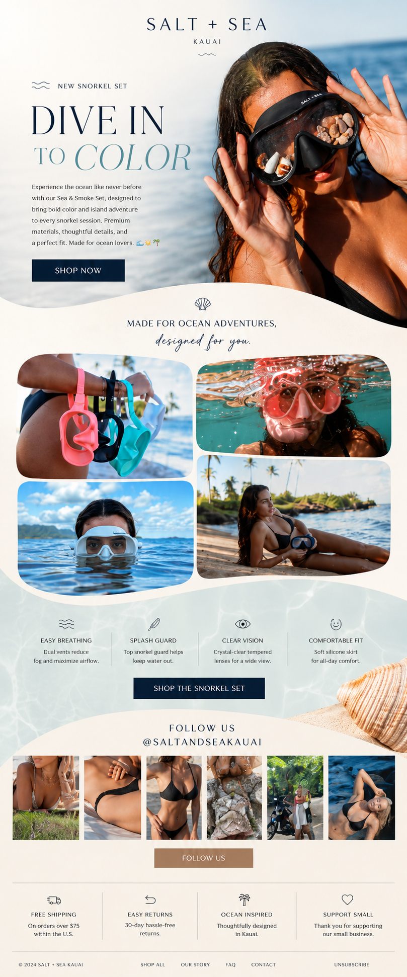 Salt + Sea Kauai email design